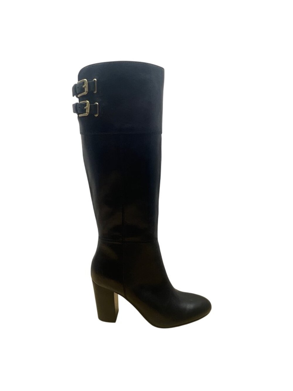 Isolá Womens Black Leather Buckle Accents Heel Cerelia Knee-High Boots Sz 7M